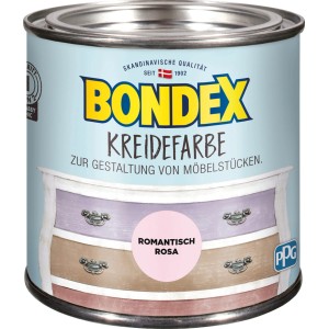 Dose Bondex Kreidefarbe Romantisches Rosa, 500ml, für Shabby-Chic Möbelgestaltung.