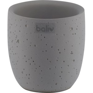 Grauer baliv Zahnputzbecher im Used-Look aus Polyresin.