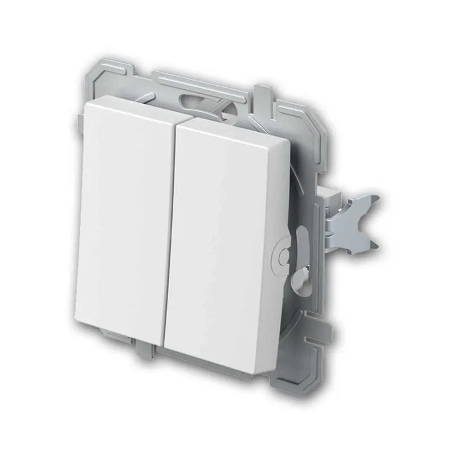 TEM LOGIQ 2-Fach Wechselschalter Weiß 250V10A ohne Rahmen