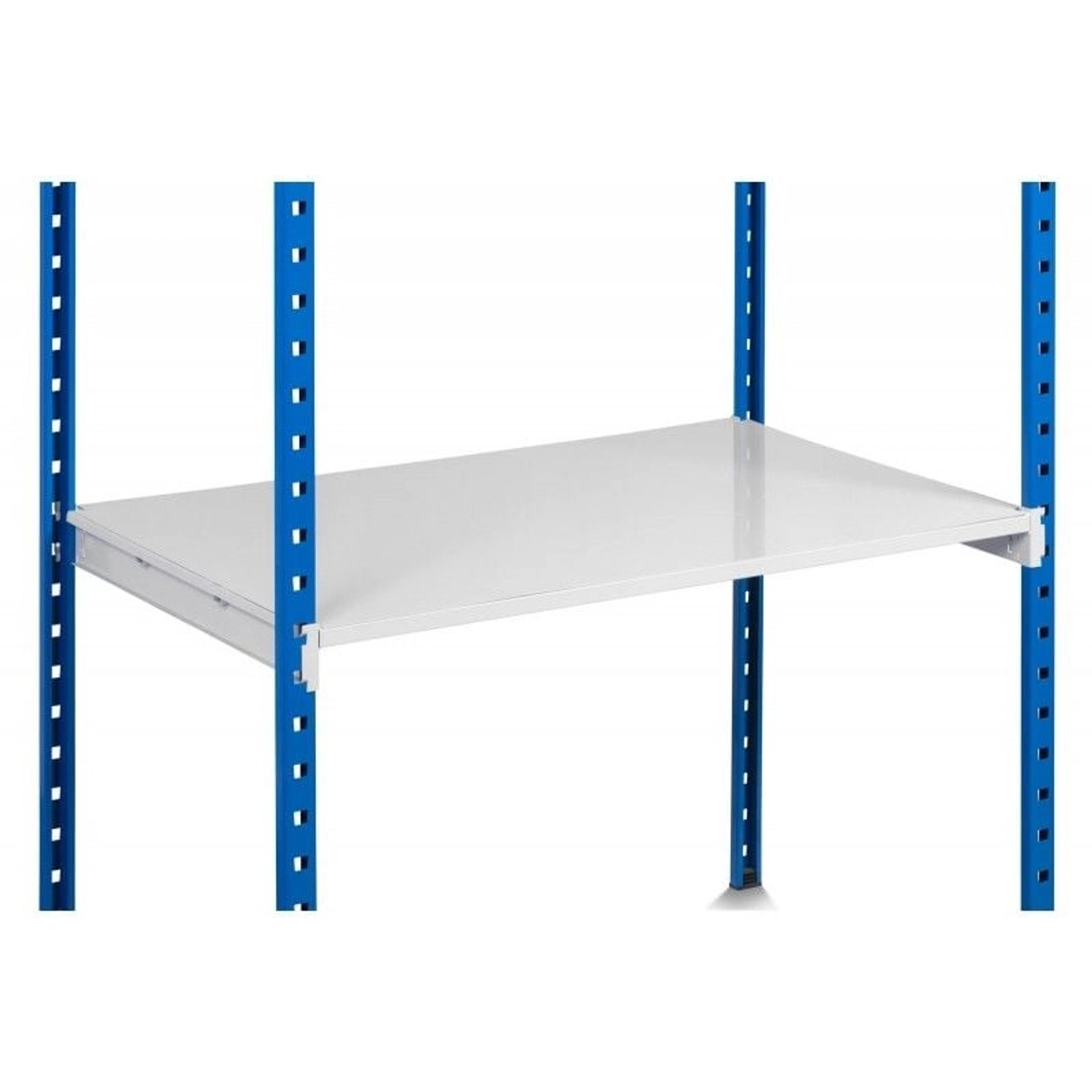 PROREGAL Fachbodenregal Maximus mit Metallplatten-Fachboden, blau-grau.