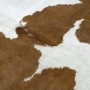 Weiß-brauner Teppich im Kuhfell-Design, RugsX, 100x150cm. Tierfell-Optik für Wohnzimmer und Schlafzimmer.