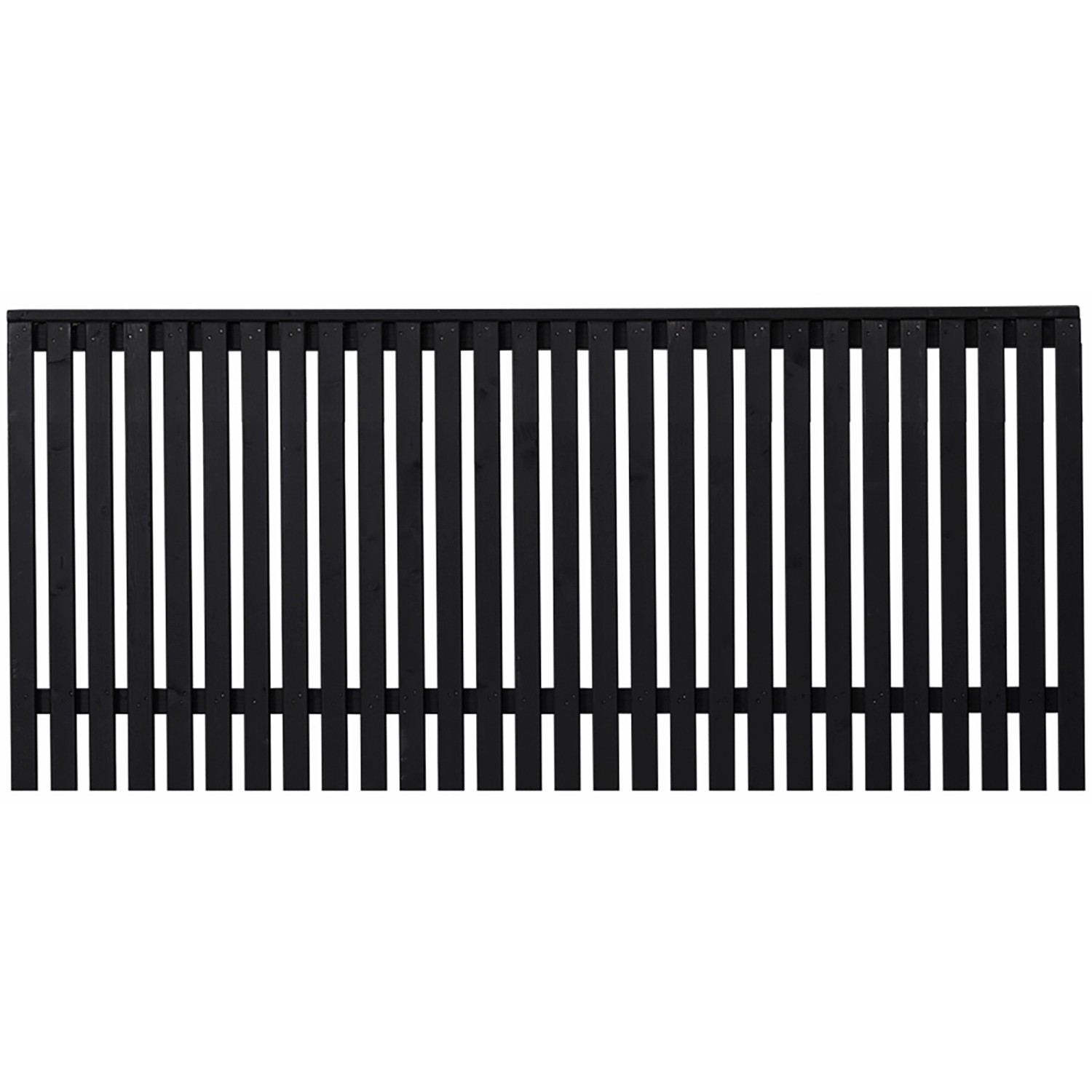 Vorgartenzaun Sendai Nadelholz Schwarz 180 cm x 80 cm günstig online kaufen