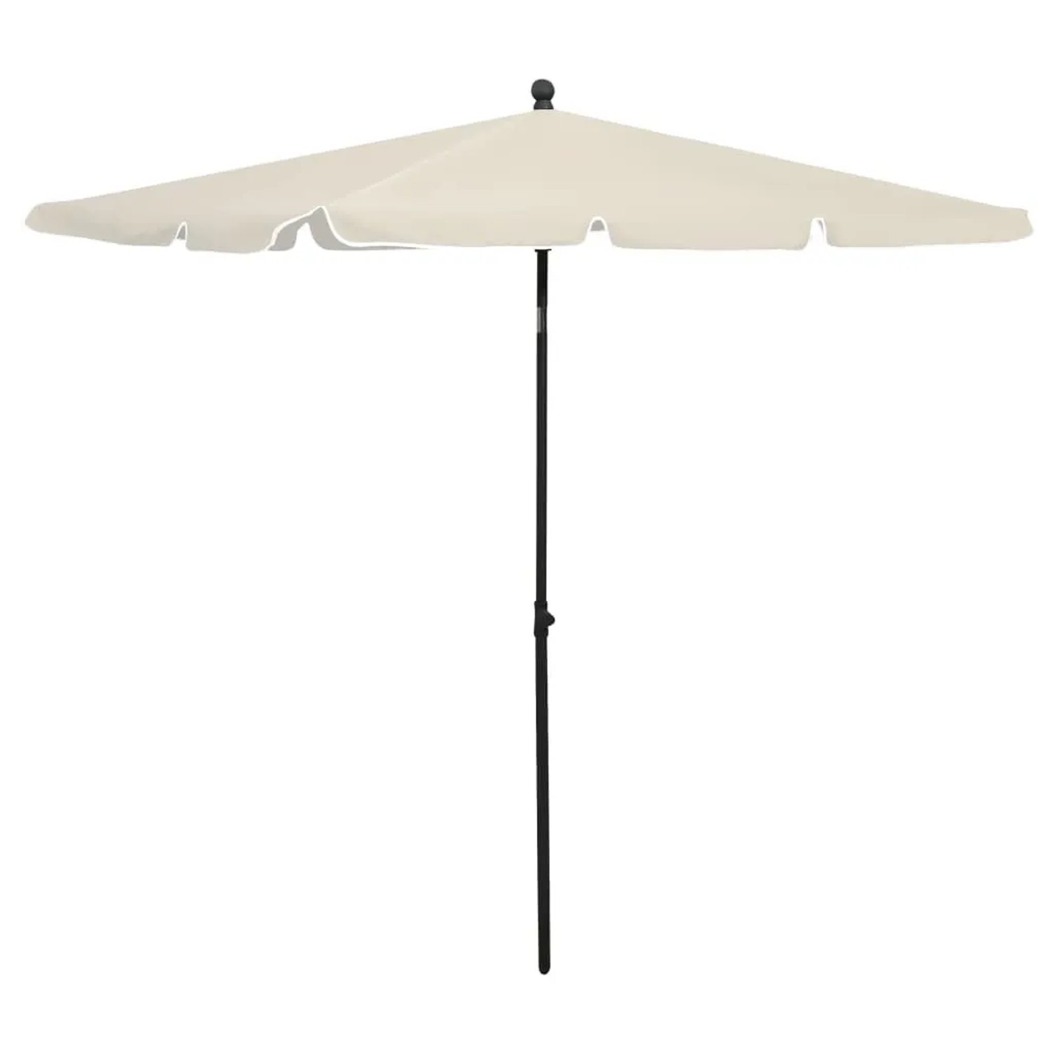 vidaXL Sonnenschirm mit Mast 210x140 cm Sandfarben 315543