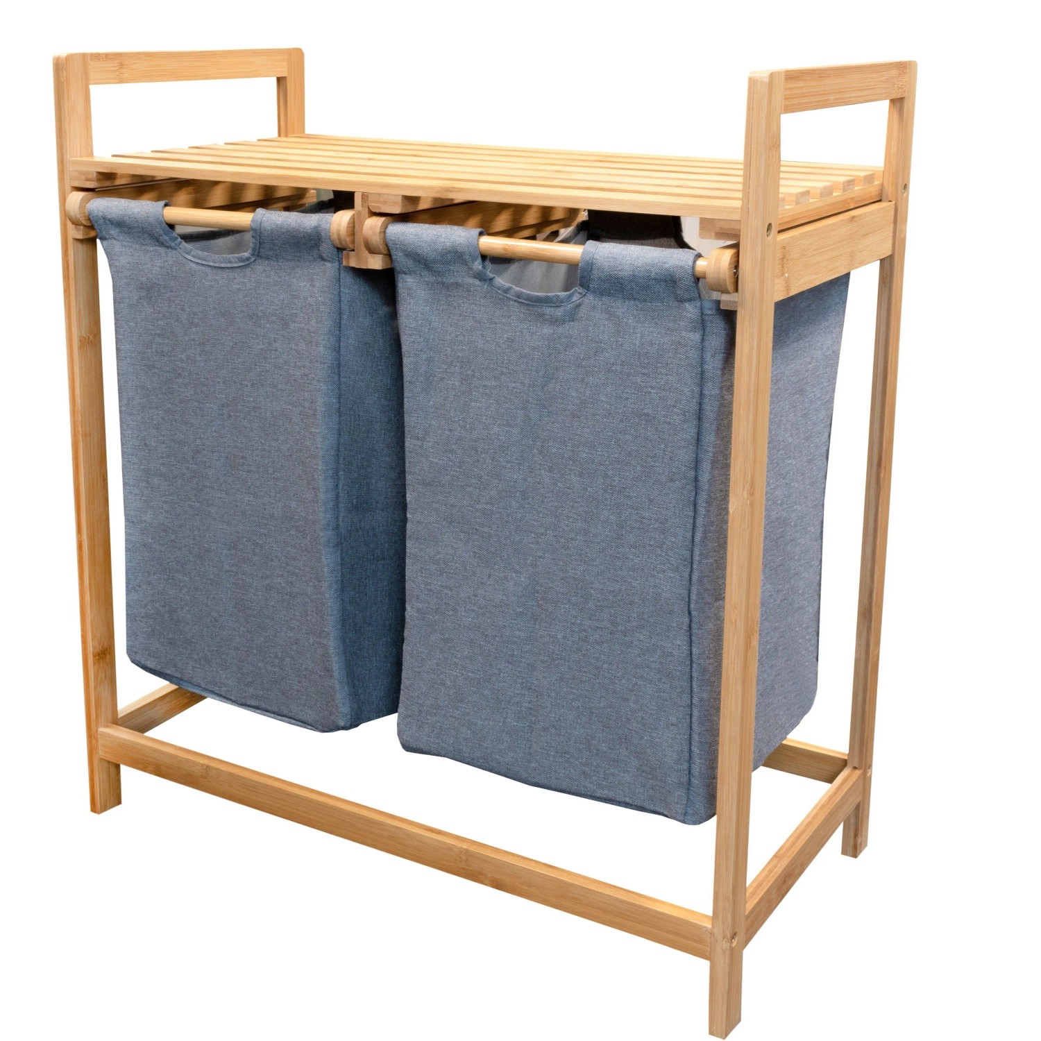 osoltus Bali Bambus Holz Wäschesortierer Wäschesammler 75 Cm