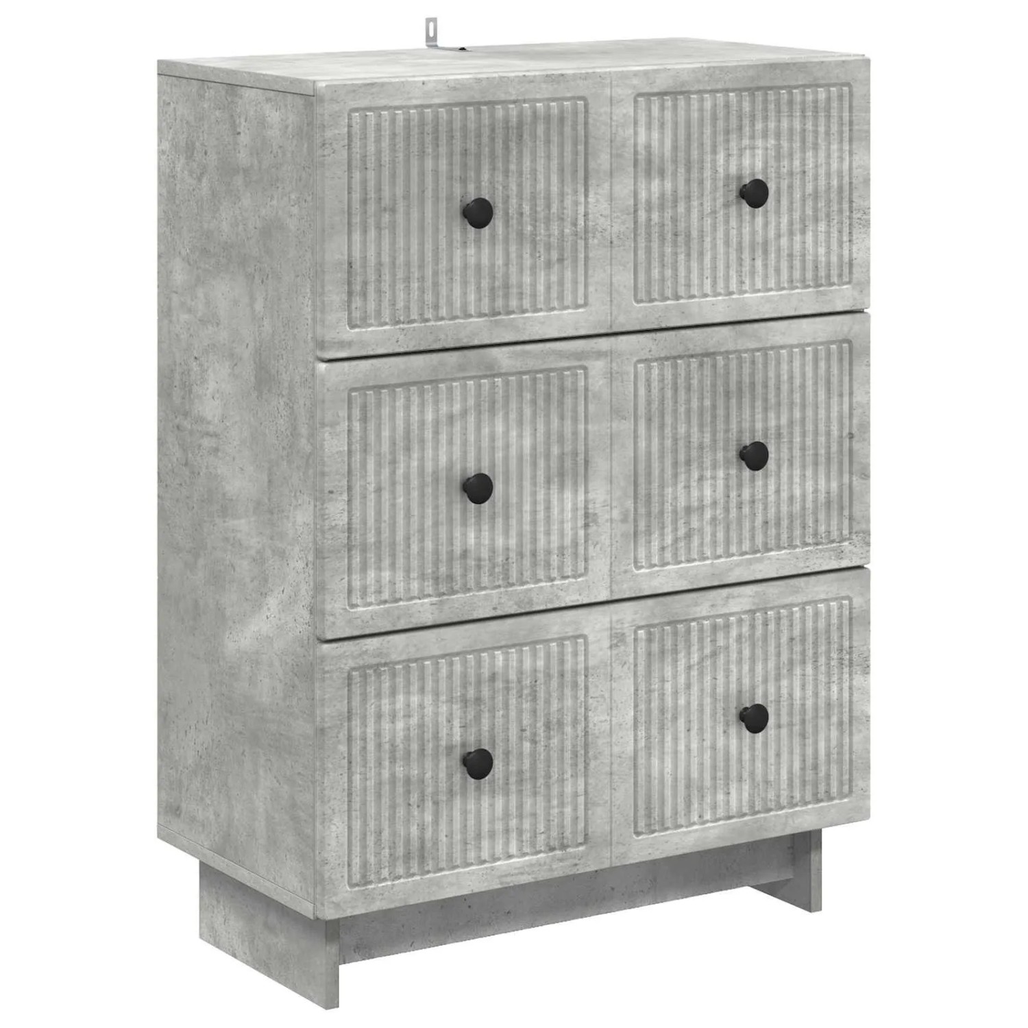 vidaXL Schubladenschrank Betongrau 66 x 34,5 x 90 cm Holzwerkstoff 893918
