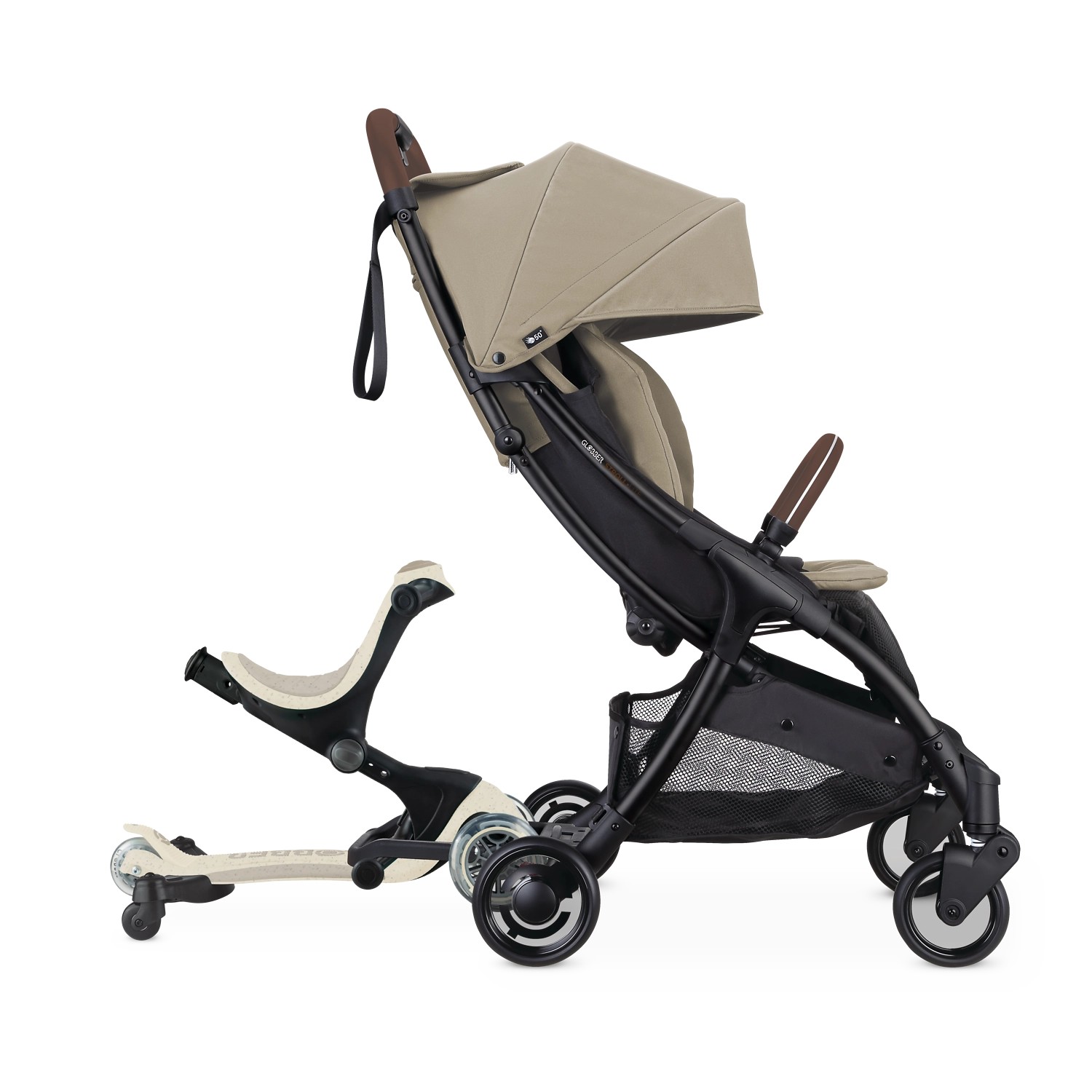 Globber Connect 360 Verbindungsmodul für Stroll Lite und Go-Up 360 Werkzeuglose Anbringung Einfache Befestigung