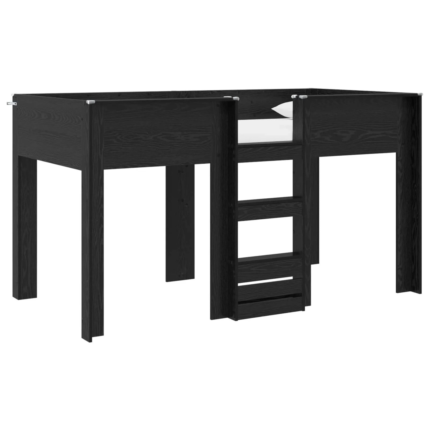 vidaXL Etagenbett für Kinder Schwarz Eichen-Optik 100 x 200 cm 3410500