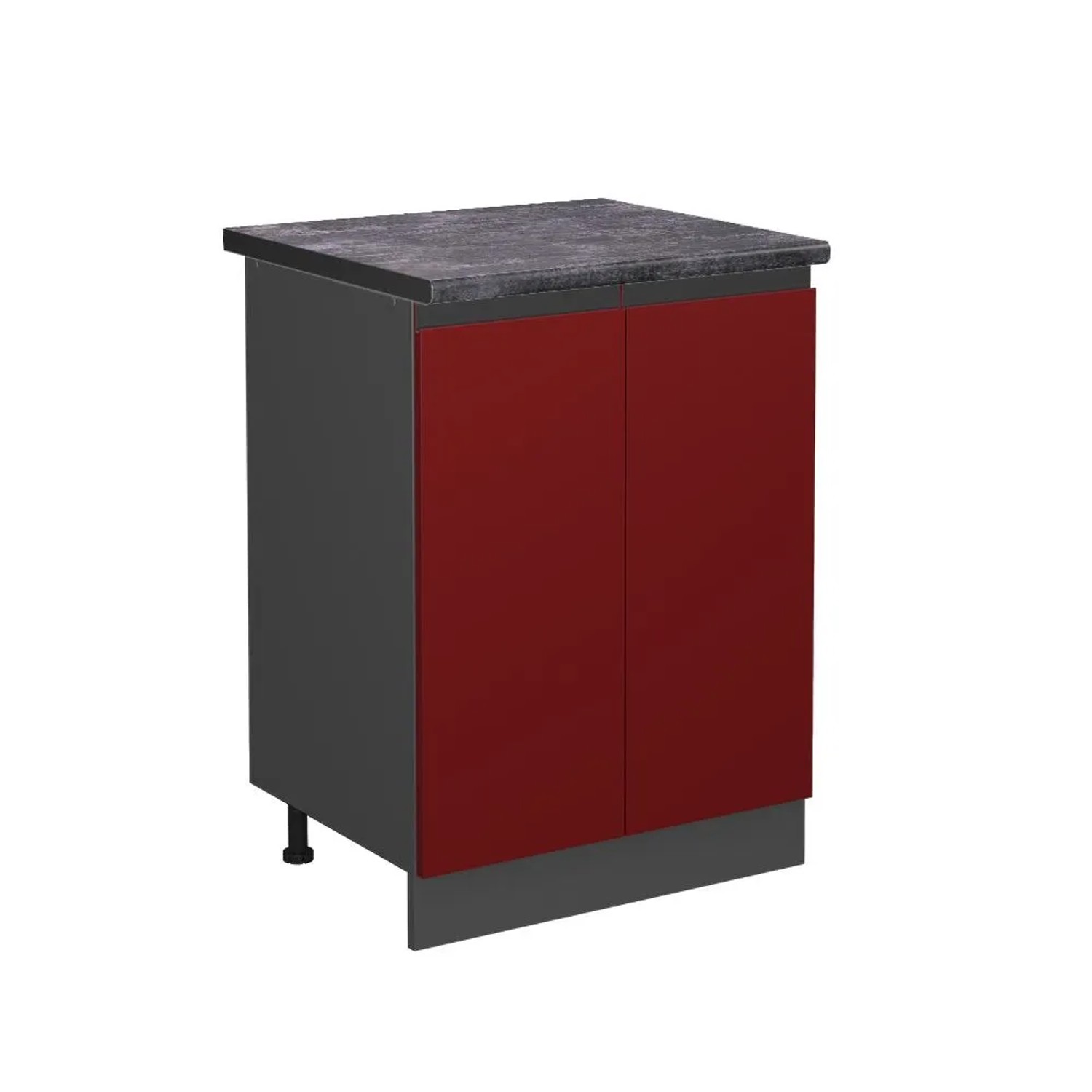 Vicco Küchenunterschrank R-Line Küchenkommode Rot Anthrazit 60 cm J-Shape AP Anthrazit