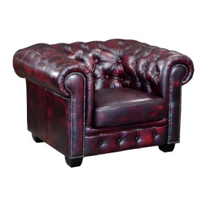 Vente-unique Sessel Mit Gerader Rückenlehne Brenton Bordeaux 105 cm