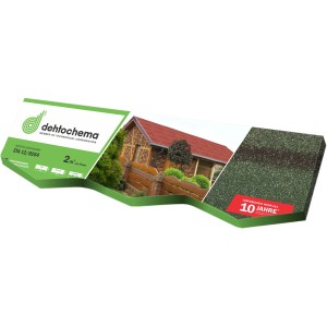 Grüne Bitumen-Dreieckschindel, 2 m²/Paket, für Gartenhaus, Carport & Co.