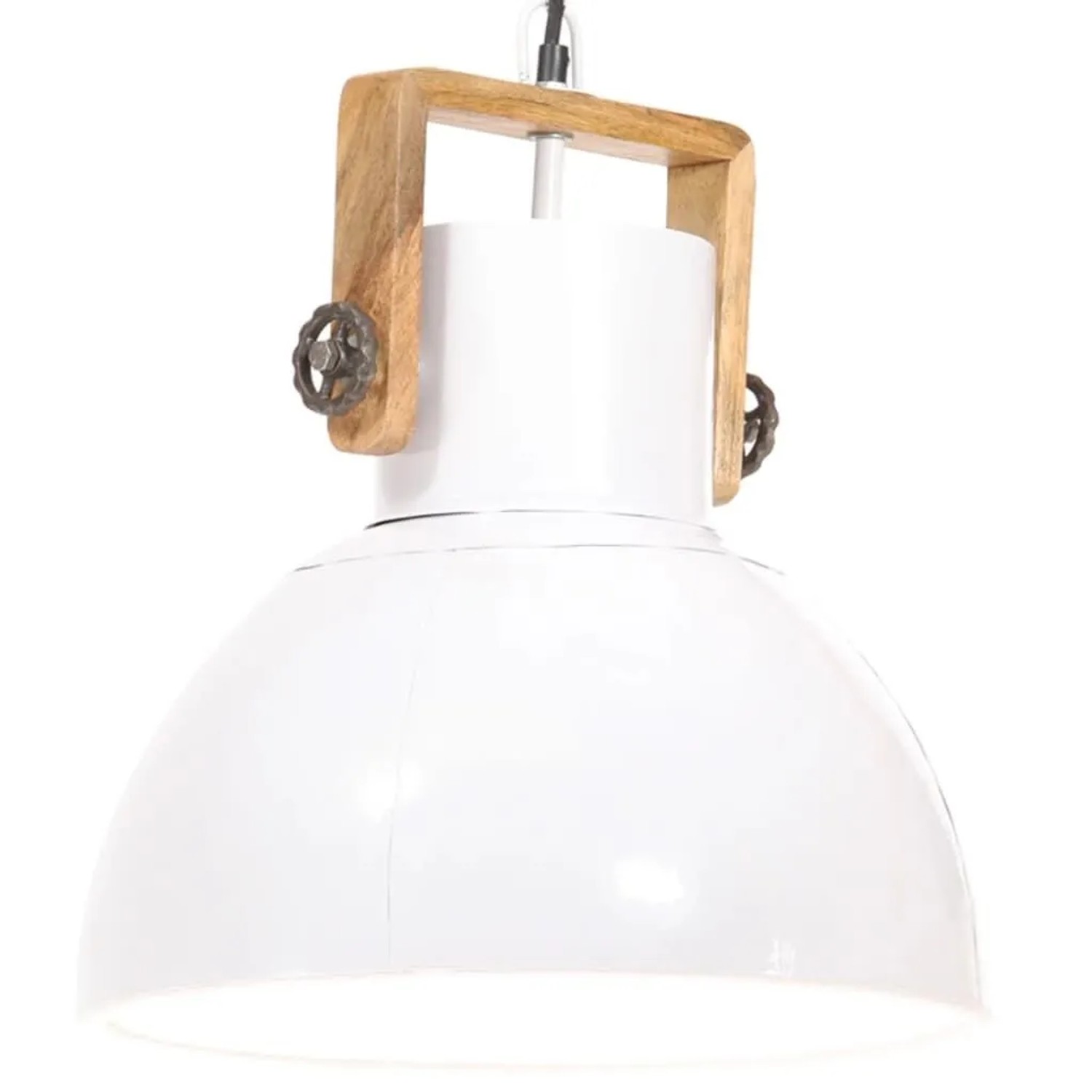 vidaXL Hängelampe Industriestil 25 W Weiß Rund 40 cm E27 320538