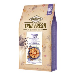 Carnilove True Fresh Adult Katzenfutter mit Fisch, getreidefrei, 340g Packung.