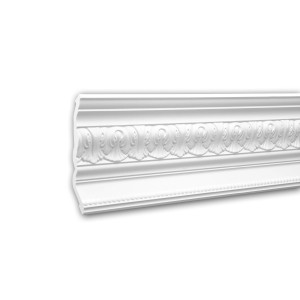 Weiße PROFHOME Eckleiste aus Polyurethan, 200 cm, für Decke und Wand.