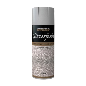 Rust-Oleum Sprühlack Glitzerfarbe Silber, 400ml Dose. Für funkelnde Effekte auf Oberflächen.