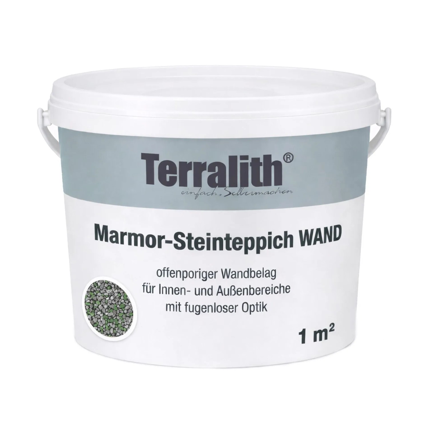 Terralith Metallic Steinteppich Wand Metallic Mix 204 für 1 m²