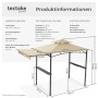 Abbildung des Tectake Grillpavillon Maracaibo mit Maßen und Details zu Material und Lieferumfang.