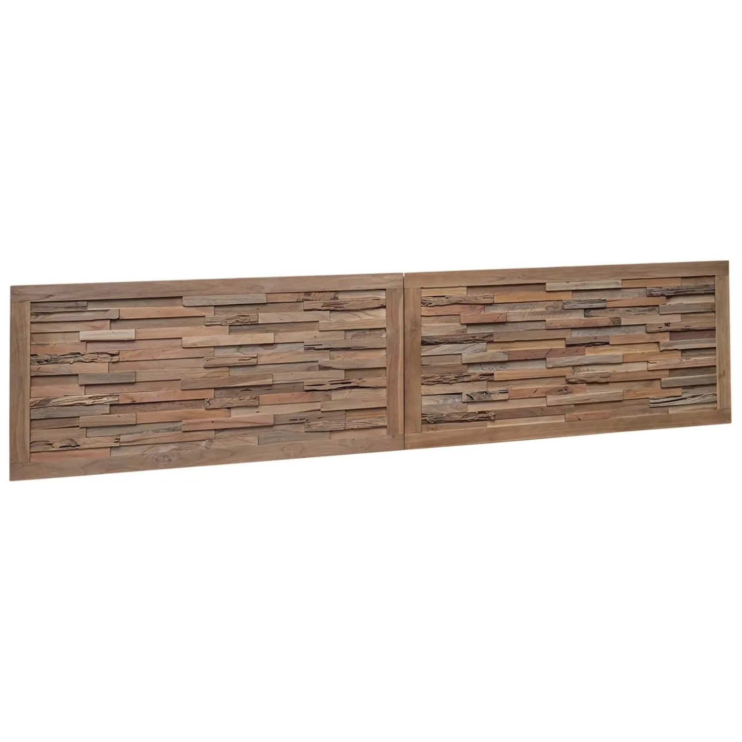 vidaXL Kopfteil Wandmontiert Natur 200 cm Massivholz Teak 42024552