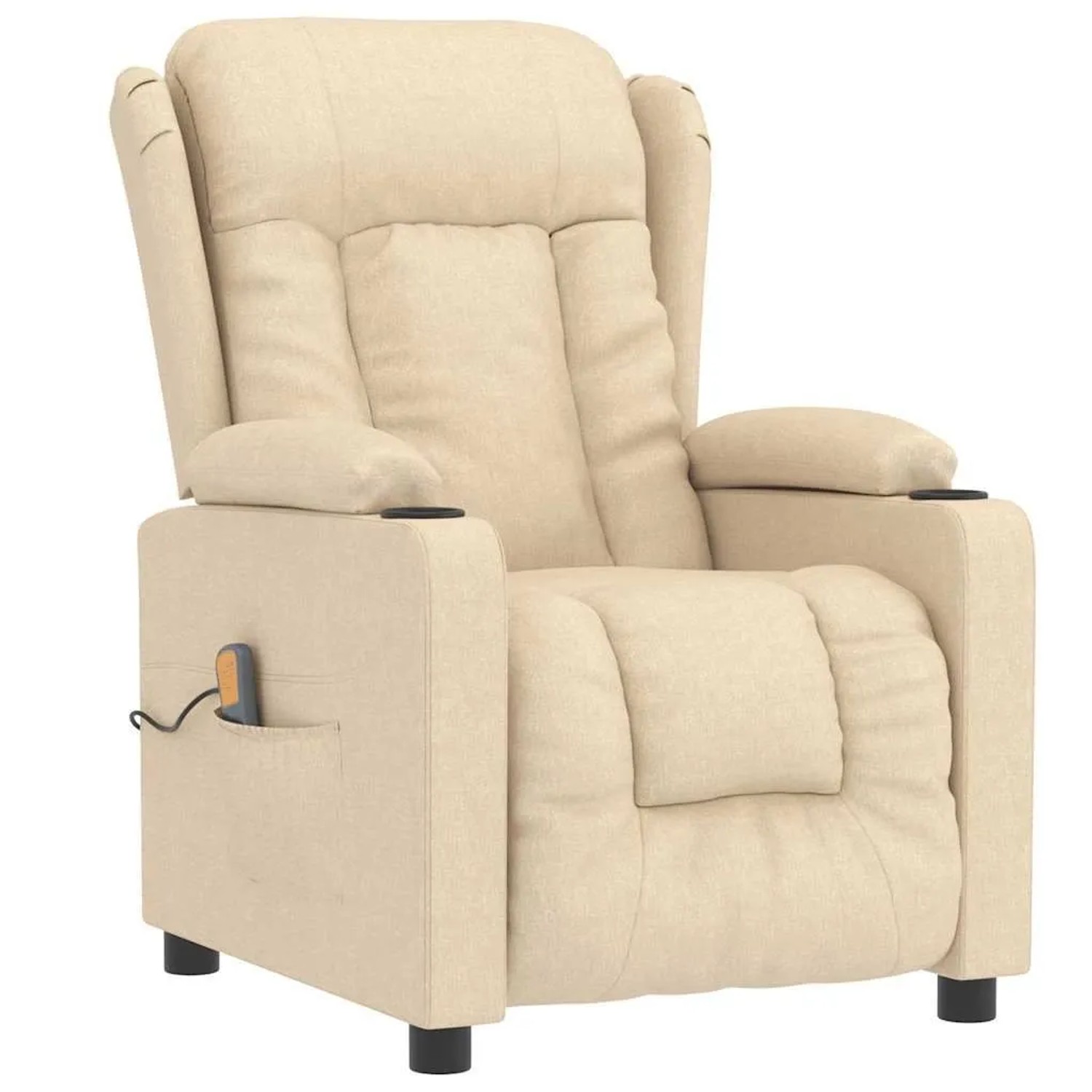 vidaXL Massagesessel Creme Stoff 339067