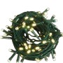 Aufgerollte Lex LED Lichterkette mit 300 warmweißen LEDs und grünem Kabel, für Außen & Innen.