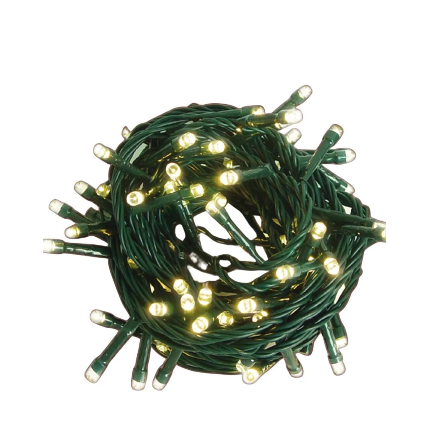 Lex 300er LED Lichterkette Außen Innen Partylicht Kabel Grün Weihnachtslichterkette Warmweiß