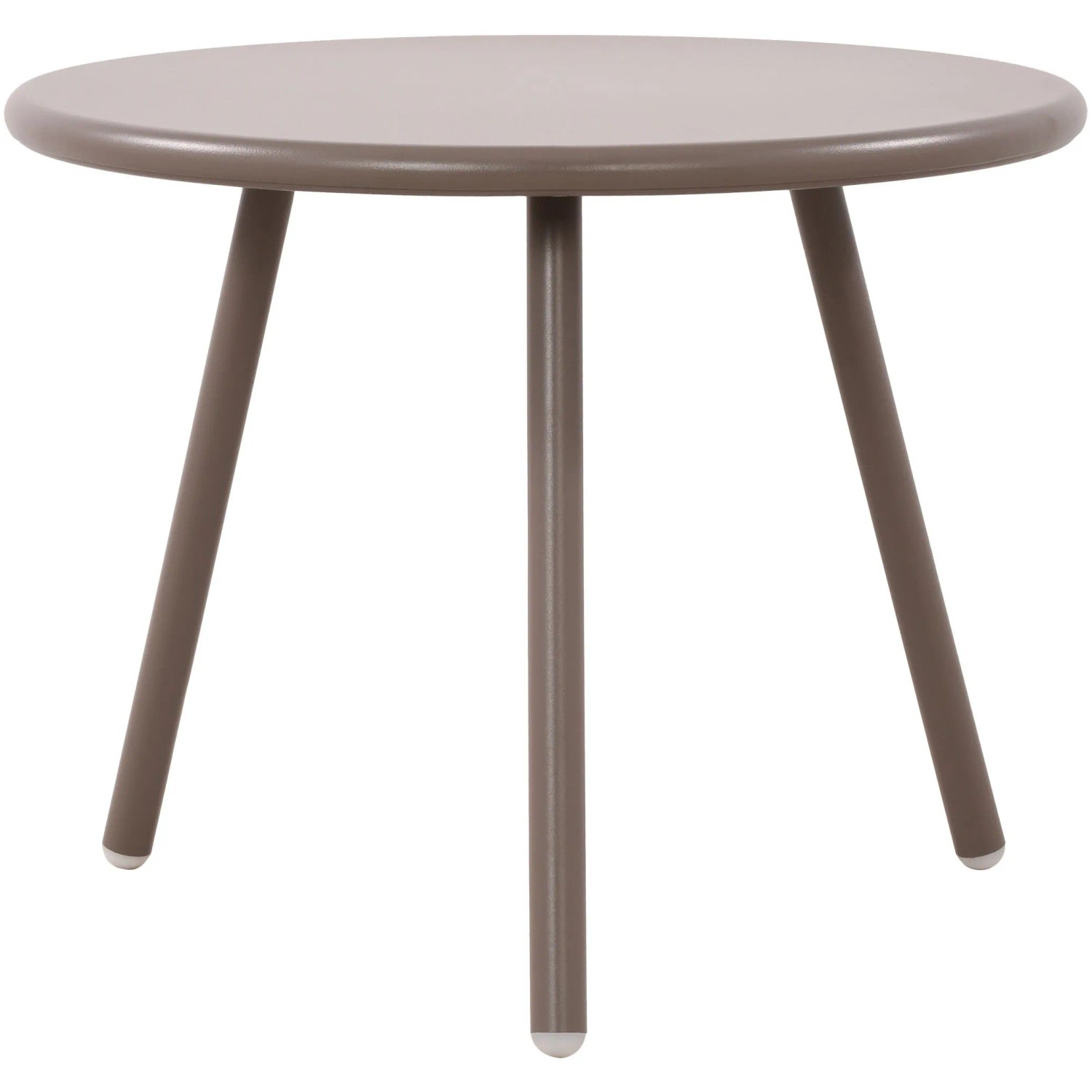 DELUKE Couchtisch CAKOT Kunststoff Taupe 50x50x40cm Sofatisch Rund Beistelltisch Wohnzimmertisch Klein
