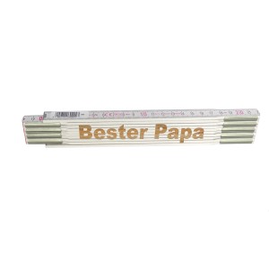 Stabila Zollstock mit Lasergravur "Bester Papa", 2 m, Messwerkzeug für Heimwerker.