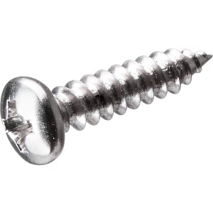 Hettich Panheadschraube, Ø 3.5 mm, 16 mm, Stahl vernickelt, Detailansicht.