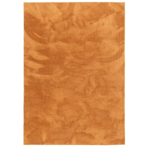 Pergamon Luxus Fellteppich in Terrakotta, 120x170 cm. Super Soft Kurzflorteppich.