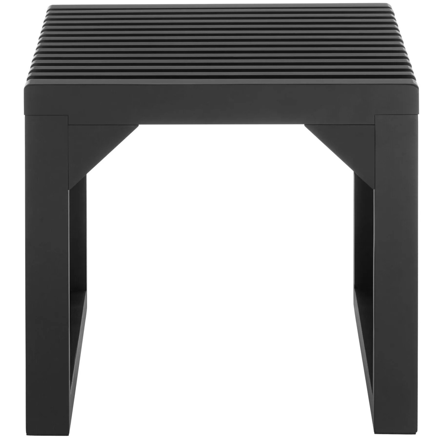 Tectake Hocker Ribb Lamellenoptik  45 x 35 x 43 cm Lackierter Bambus 45 x 35 x 43 cm 35 x 45 x 43 cm Schwarz