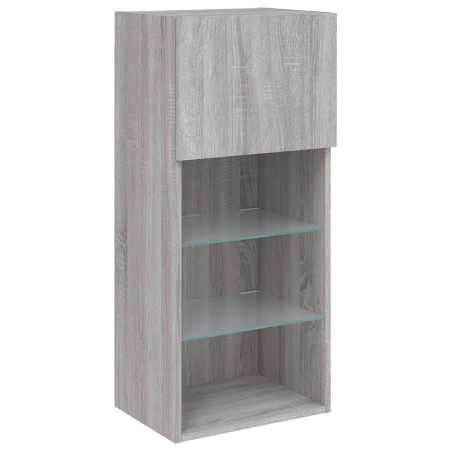 VidaXL TV-Schrank mit LED-Leuchten Grau Sonoma 40,5x30x90 cm günstig online kaufen