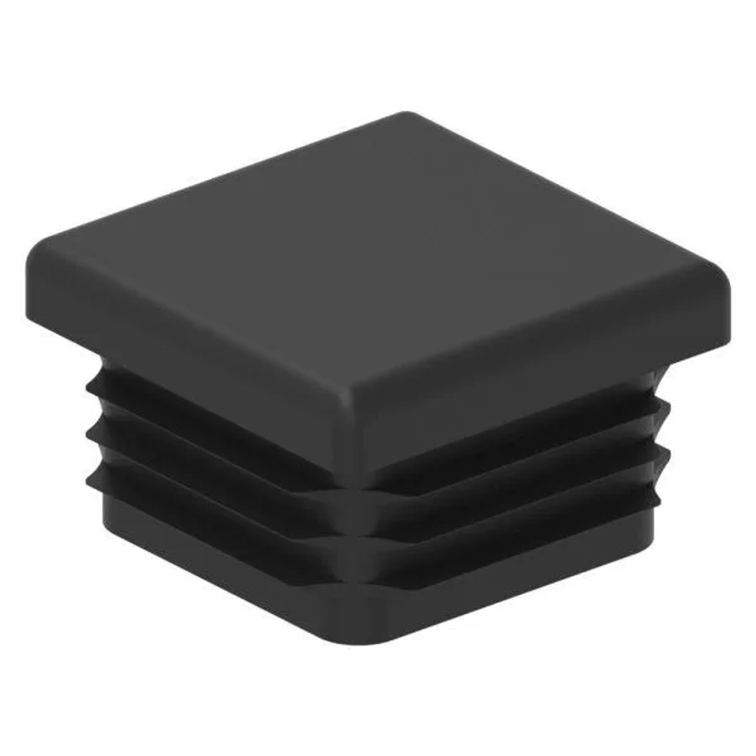 FeNau Kunststoffkappe Kunststoff Für Quadratrohr 30 X 30 mm Schwarz Wandstärke 1,5-2,0 mm