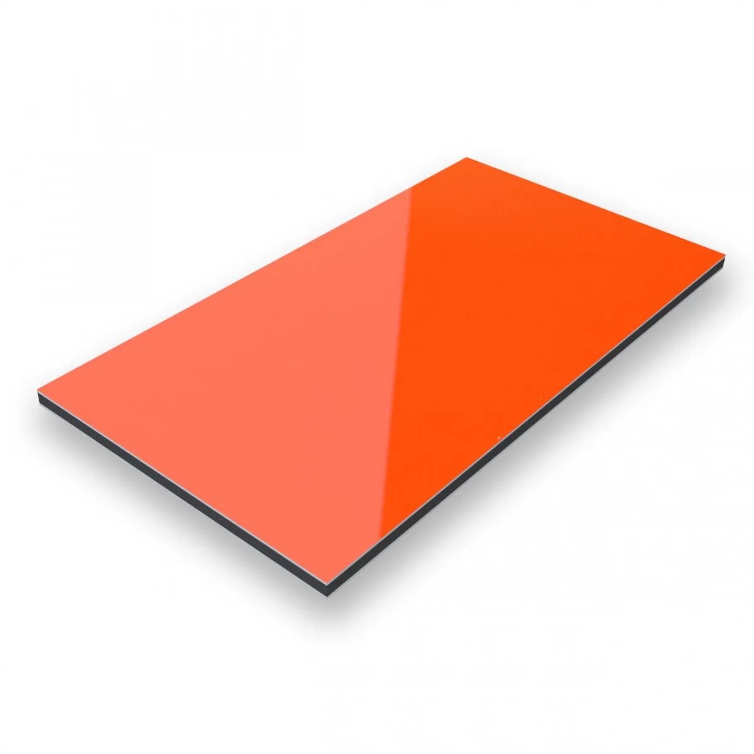 Aluverbund24 70x70cm Aluverbundplatte Aluminiumverbund Orange RAL 2009 3mm 0,3mm