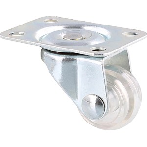 Wagner Möbel-Lenkrolle, verzinkt, transparent, Ø 25mm, Tragkraft 15kg.