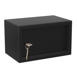 Basi Möbel-Tresor MT 200, Stahl Anthrazit mit Doppelbartschloss und Schlüssel.