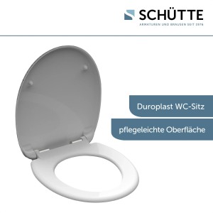 Schütte WC-Sitz Industrial Grey Duroplast mit Absenkautomatik, WC-Sitze