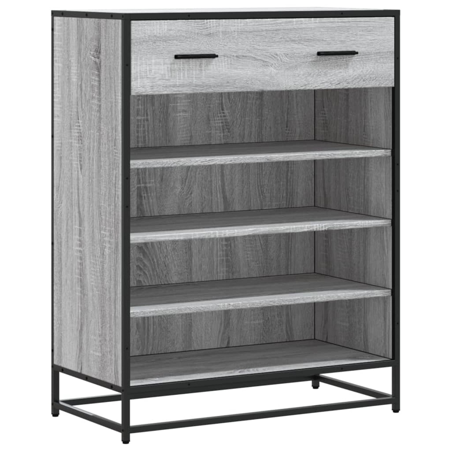 vidaXL Schuhschrank Grau Sonoma 75x38x97,5 cm Holzwerkstoff Metall 3300878 günstig online kaufen