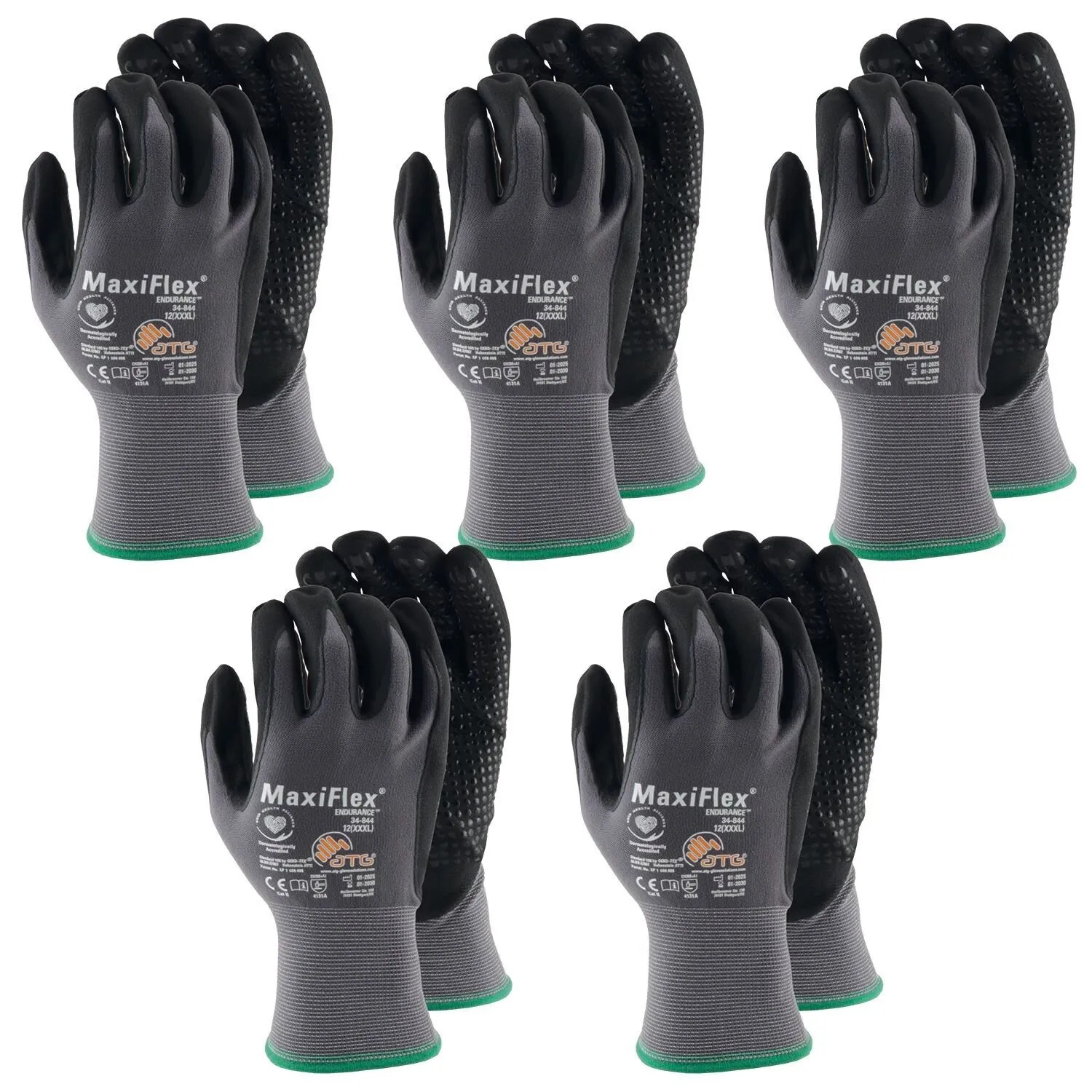 vasalat Set Maxiflex Endurance Schutzhandschuhe Größe 12 XXXL Unisex 5 Paar