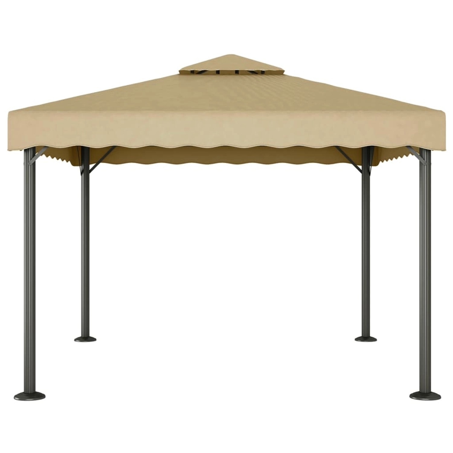 vidaXL Pavillon Taupe 3x3 m Aluminium und Stahl