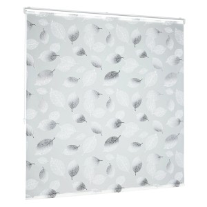 Relaxdays Duschrollo Kunststoff Aluminium Transparent Schwarz Weiß Wasserabweisend 160 cm x 240 cm 1,1 kg