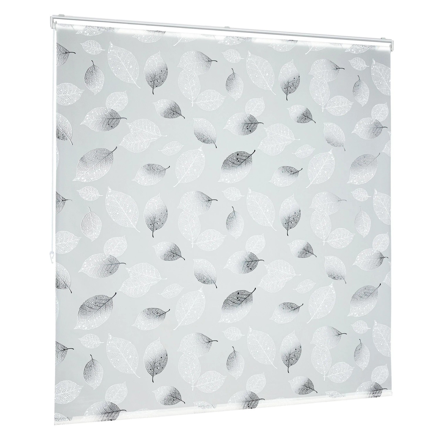 Relaxdays Duschrollo Kunststoff Aluminium Transparent Schwarz Weiß Wasserabweisend 160 cm x 240 cm 1,1 kg