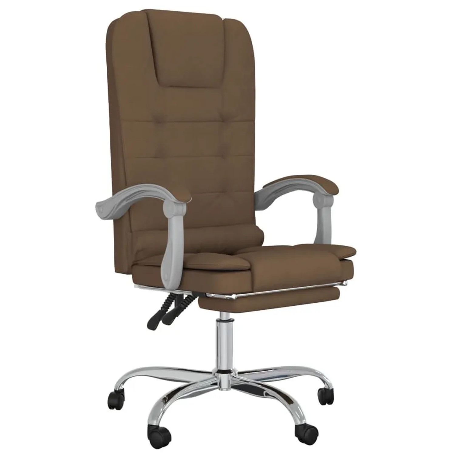 vidaXL Bürostuhl mit Massagefunktion Braun Stoff 349660