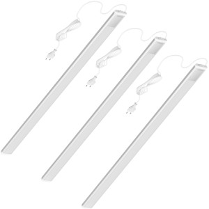 3er Set Oktaplex LED Unterschrankleuchten, 90cm, neutralweiß, mit Schalter für Küchenbeleuchtung.