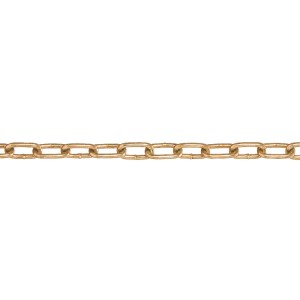 Messingfarbene Schweißkette, Form A, Stahl, Ø 2,5 mm, Meterware.