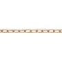 Messingfarbene Schweißkette, Form A, Stahl, Ø 2,5 mm, Meterware.