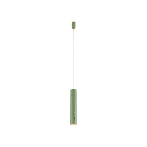 Grüne LED-Akku-Pendelleuchte Attach von Just Light, 120 cm, Ø 16 cm.