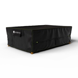 Schwarze Juskys Gartenmöbel Abdeckung CoverSafe Pro 300x200x90 cm für Gartentisch.