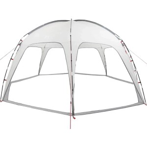 Graues vidaXL Partyzelt mit Kuppeldach und offenen Seiten. Wasserdichter Pavillon für Outdoor-Events.