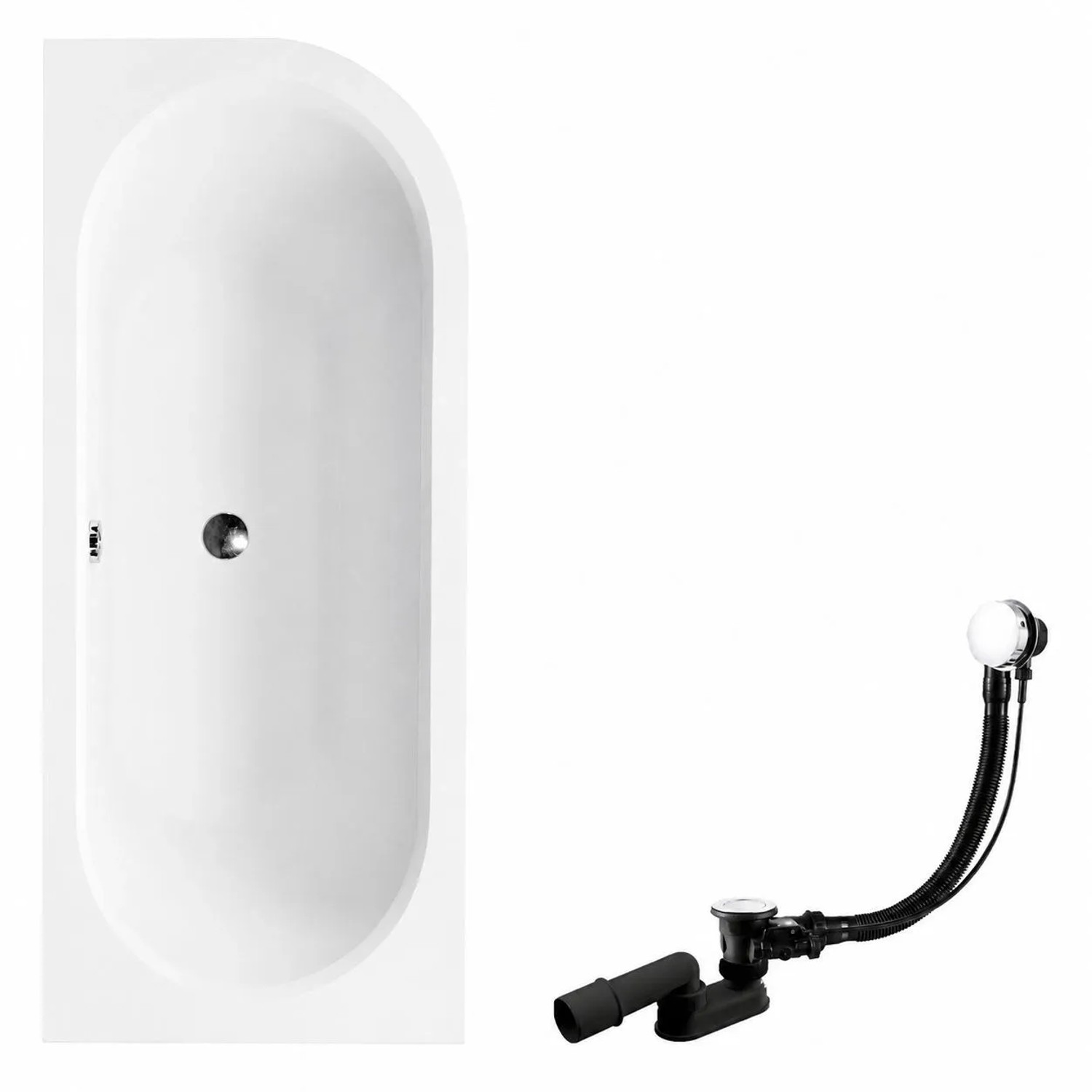 KOLMAN Badewanne Eckwanne 160 x 75 Cm Links Inkl. Ablauf Und Füße