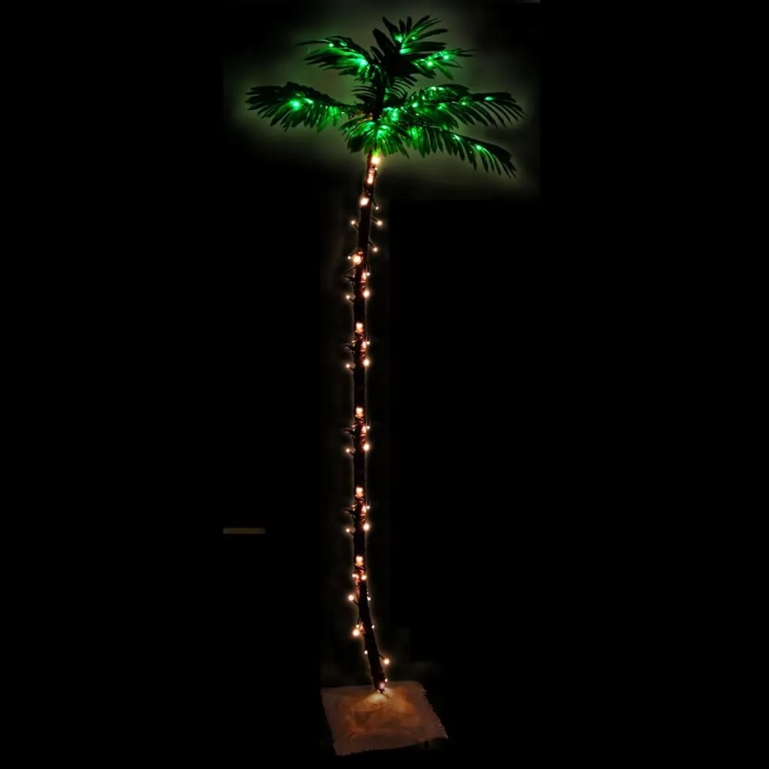 vidaXL Knstliche Palme 220 cm Warmwei 136 LEDs fr drauen kaufen bei OBI