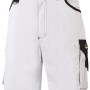 Hans Schäfer Workwear Arbeitshose Short Athos, weiß/schwarz, Gr. 50. Kurze, leichte Arbeitshose mit Taschen.